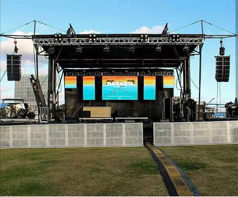 6500cd/Sqm Outdoor Rental LED Display Seamless Splicing P3.91mm BAKO Vision